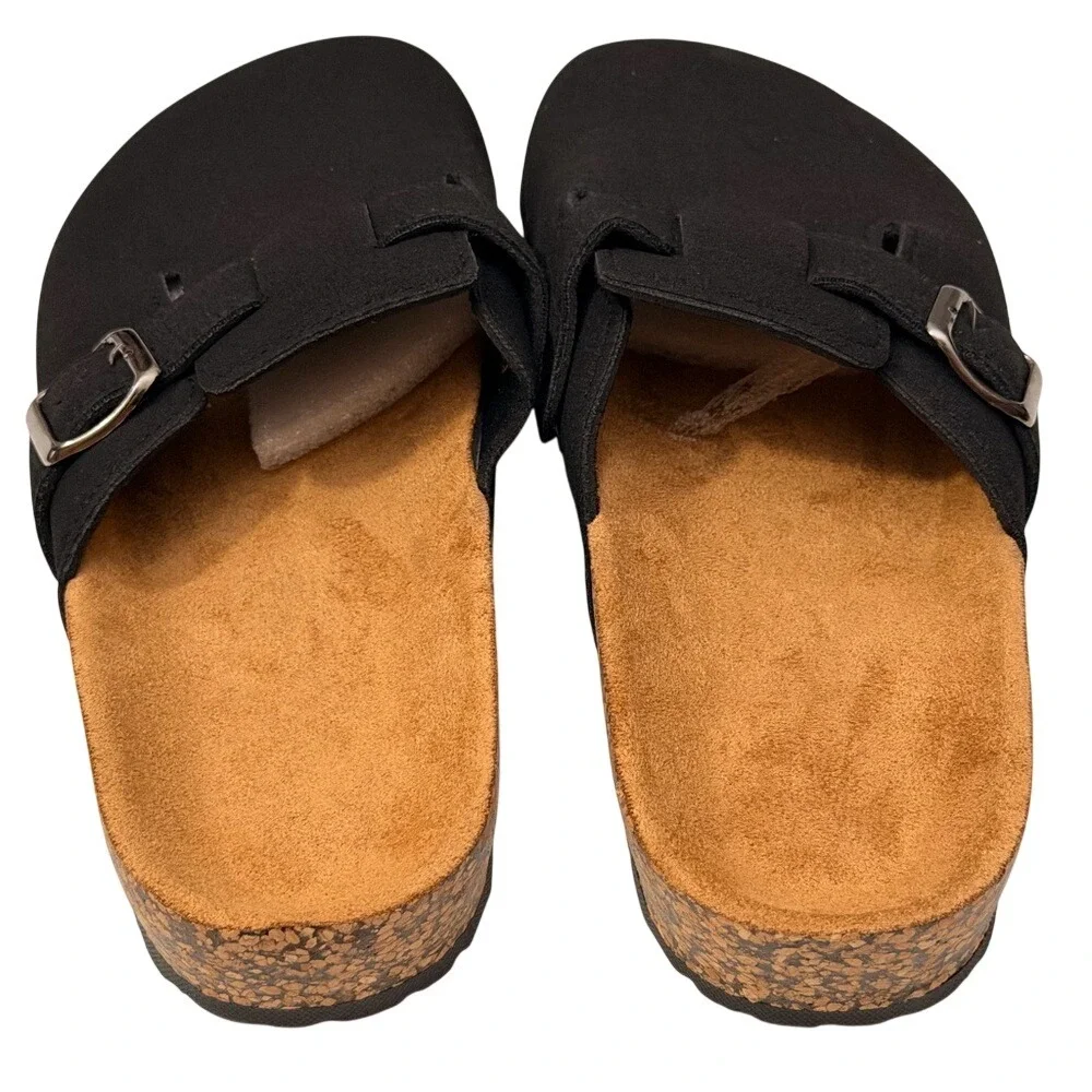 Black Slip-On Clogs with Buckle Size‎ Men 9.5/10